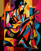 Charger l'image dans la galerie, Diamond Painting - Broderie Diamant - Guitariste Abstrait Éclatant