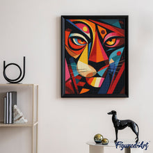 Charger l'image dans la galerie, Broderie Diamant - Tigre 3 Abstrait Éclatant