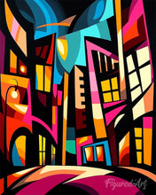 Charger l'image dans la galerie, Diamond Painting - Broderie Diamant - Paysage Urbain Abstrait Éclatant