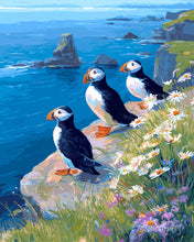 Charger l'image dans la galerie, Diamond Painting - Broderie Diamant - Macareux sur les falaises océaniques