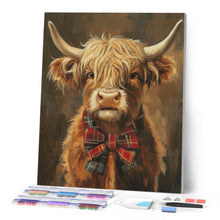 Charger l'image dans la galerie, Broderie Diamant - Vache Highland gentleman