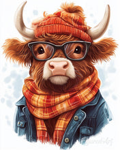 Charger l'image dans la galerie, Diamond Painting - Broderie Diamant - Vache Highland ambiance cosy
