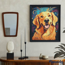 Charger l'image dans la galerie, Broderie Diamant - Golden Retriever joyeux