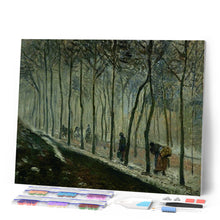 Charger l'image dans la galerie, Diamond Painting - La route, effet de neige, 1879 - Pissarro