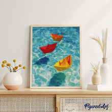 Charger l'image dans la galerie, Diamond Painting - Bateaux en Origami sur l'Eau
