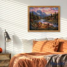 Charger l'image dans la galerie, Diamond Painting - Lueur de Feu de Camp au Bord de la Rivière