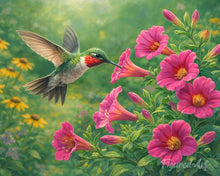 Charger l'image dans la galerie, Diamond Painting - Diamond Painting - Colibri Voltigeant