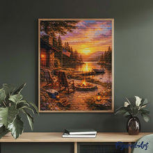 Charger l'image dans la galerie, Diamond Painting - Heure Dorée au Bord du Lac