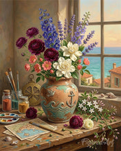 Charger l'image dans la galerie, Diamond Painting - Diamond Painting - Harmonie Florale Méditerranéenne