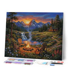 Charger l'image dans la galerie, Diamond Painting - Évasion de Feu de Camp en Montagne