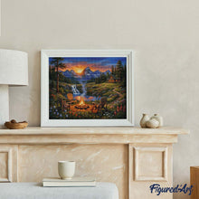 Charger l'image dans la galerie, Diamond Painting - Évasion de Feu de Camp en Montagne