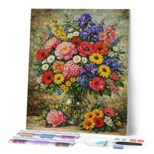 Charger l'image dans la galerie, Diamond Painting - Vase de Fleurs Sauvages Colorées