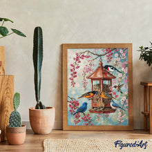 Charger l'image dans la galerie, Diamond Painting - Oiseaux et Fleurs de Cerisier