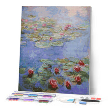 Charger l'image dans la galerie, Diamond Painting - Nymphéas rouges - Monet
