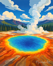 Charger l'image dans la galerie, Diamond Painting - Diamond Painting - Parc national de Yellowstone, Grand Prismatic Spring - Wyoming