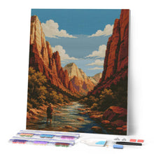 Charger l'image dans la galerie, Diamond Painting - Parc national de Zion, Rivière Virgin - Utah
