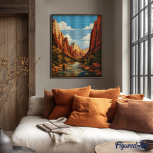 Charger l'image dans la galerie, Diamond Painting - Parc national de Zion, Rivière Virgin - Utah
