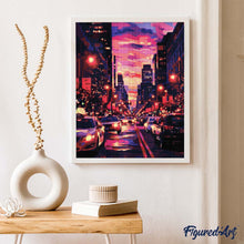 Charger l'image dans la galerie, Diamond Painting - Coucher de soleil urbain
