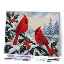 Charger l'image dans la galerie, Diamond Painting - Cardinaux d'hiver