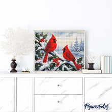 Charger l'image dans la galerie, Diamond Painting - Cardinaux d'hiver