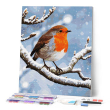 Charger l'image dans la galerie, Diamond Painting - Rouge-gorge en Hiver