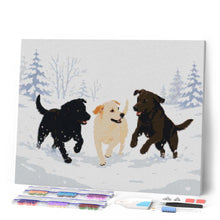 Charger l'image dans la galerie, Diamond Painting - Jeu de chiens en Hiver
