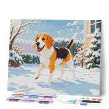 Charger l'image dans la galerie, Diamond Painting - Beagle dans la neige
