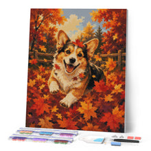 Charger l'image dans la galerie, Diamond Painting - Corgi Joyeux dans les Feuilles d'Automne