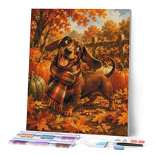 Charger l'image dans la galerie, Diamond Painting - Teckel dans une Écharpe Tartan