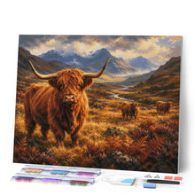 Charger l'image dans la galerie, Diamond Painting - Troupeau de Highlands dans le Glen