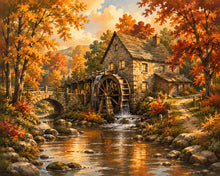 Charger l'image dans la galerie, Diamond Painting - Diamond Painting - Vieux Moulin à Eau en Automne