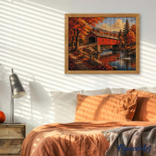 Charger l'image dans la galerie, Diamond Painting - Pont Couvert en Automne