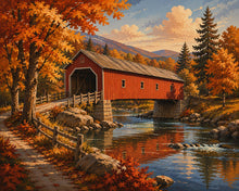 Charger l'image dans la galerie, Diamond Painting - Diamond Painting - Pont Couvert en Automne