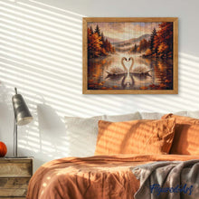 Charger l'image dans la galerie, Diamond Painting - Cygnes sur le Lac Brumeux