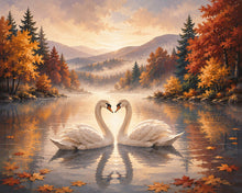 Charger l'image dans la galerie, Diamond Painting - Diamond Painting - Cygnes sur le Lac Brumeux