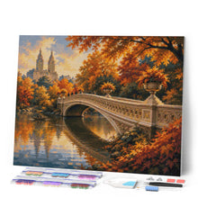 Charger l'image dans la galerie, Diamond Painting - Central Park en Automne avec le Bow Bridge