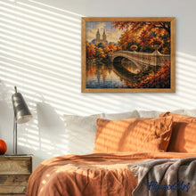 Charger l'image dans la galerie, Diamond Painting - Central Park en Automne avec le Bow Bridge