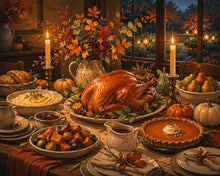 Charger l'image dans la galerie, Diamond Painting - Diamond Painting - Table de Thanksgiving aux Bougies