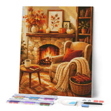 Charger l'image dans la galerie, Diamond Painting - Cheminée douillette et plaid tricoté