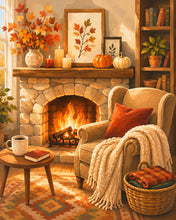Charger l'image dans la galerie, Diamond Painting - Diamond Painting - Cheminée douillette et plaid tricoté