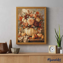 Charger l'image dans la galerie, Diamond Painting - Centre de Table Floral aux Citrouilles