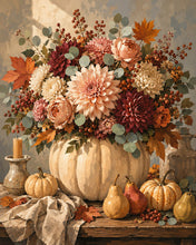 Charger l'image dans la galerie, Diamond Painting - Diamond Painting - Centre de Table Floral aux Citrouilles