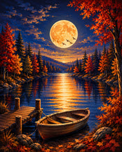 Charger l'image dans la galerie, Diamond Painting - Diamond Painting - Harvest Moon sur le Lac