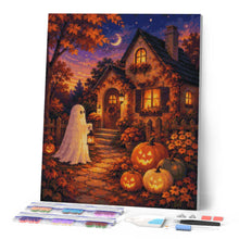 Charger l'image dans la galerie, Diamond Painting - Cottage aux Citrouilles et Fantome