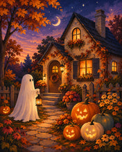 Charger l'image dans la galerie, Diamond Painting - Diamond Painting - Cottage aux Citrouilles et Fantome