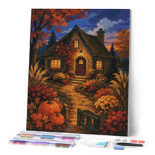 Charger l'image dans la galerie, Diamond Painting - Cottage aux Citrouilles au Crépuscule