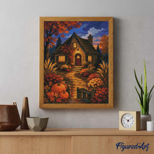 Charger l'image dans la galerie, Diamond Painting - Cottage aux Citrouilles au Crépuscule