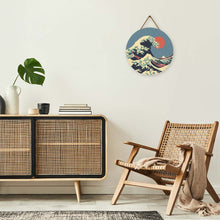 Charger l'image dans la galerie, Broderie Diamant sur Disque en Bois - La Grande Vague