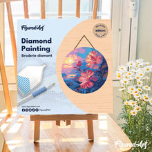 Charger l'image dans la galerie, Diamond Painting sur Disque en Bois - Hibiscus au coucher de soleil