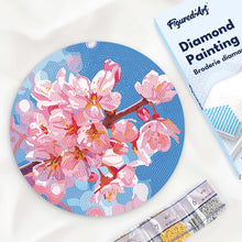 Charger l'image dans la galerie, Broderie Diamant sur Disque en Bois - Fleurs de cerisier